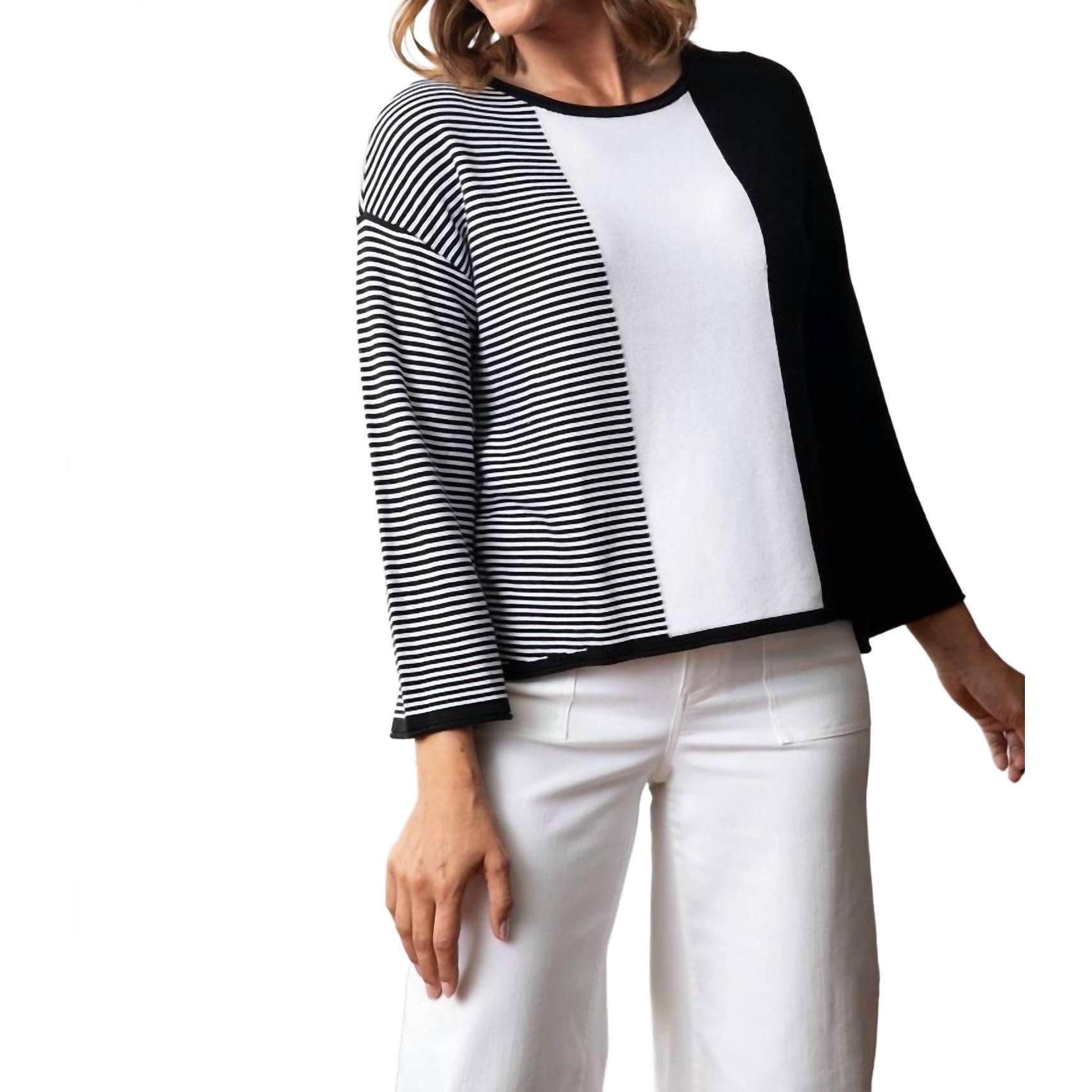 New Olivia By Habitat Sunset Pullover In Black And White